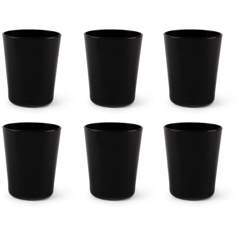 foto del prodotto portofino set 6 bicchieri, nero, 30 cl., vetro soffiato - excelsa