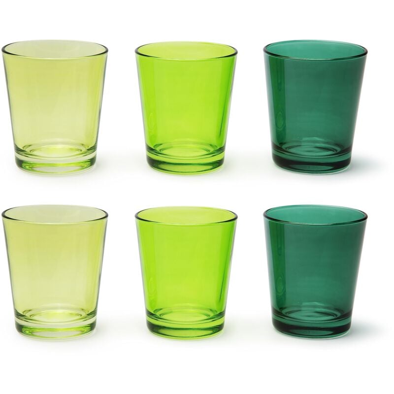 foto del prodotto portofino set 6 bicchieri, scala di verde, 30 cl., vetro soffiato excelsa