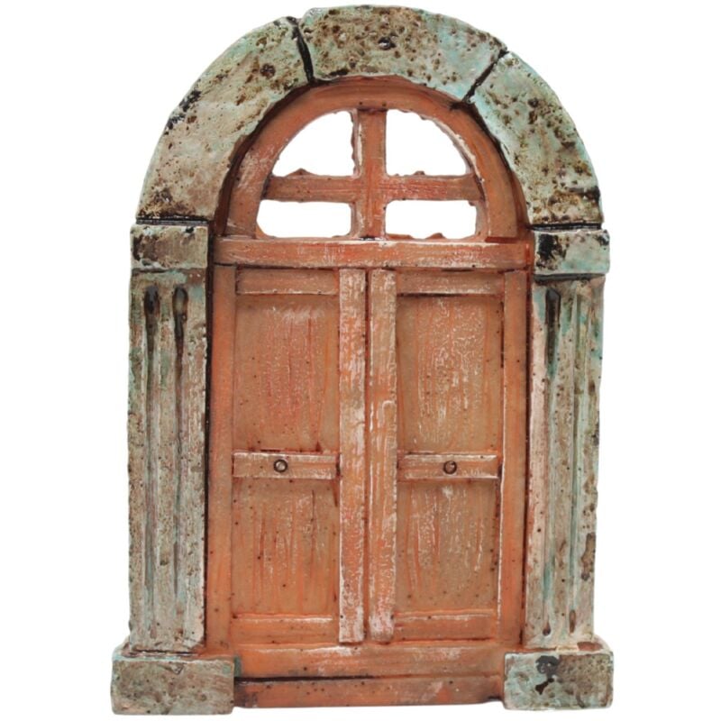 foto del prodotto portone in resina h 10 x 7 x 1,5 cm per presepe 11842