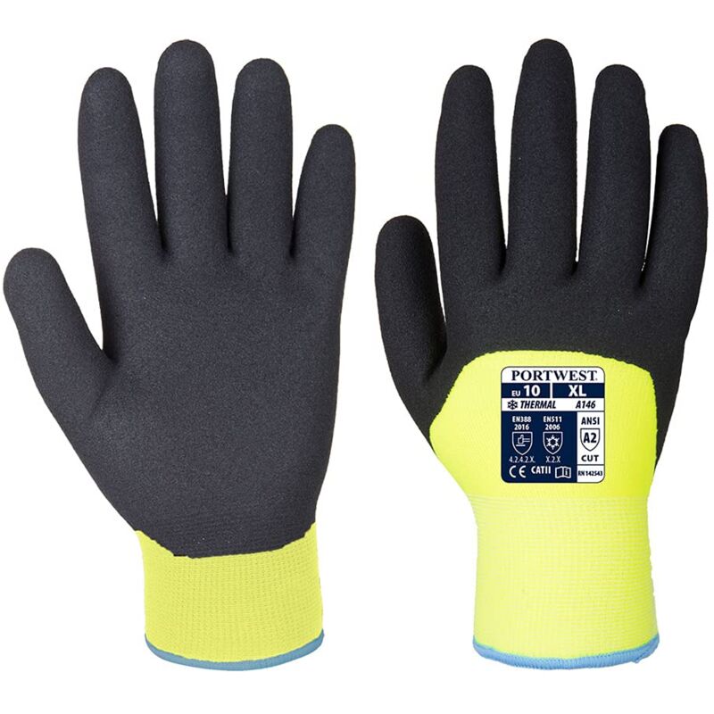 foto del prodotto portwest a146yerl guanto invernale artic, giallo nero, l 9