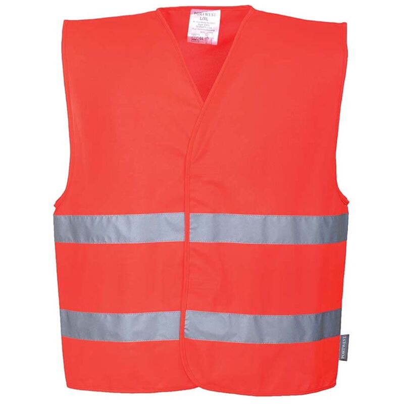 foto del prodotto portwest c474rers m gilet ad alta visibilit con due bande, rosso, sm