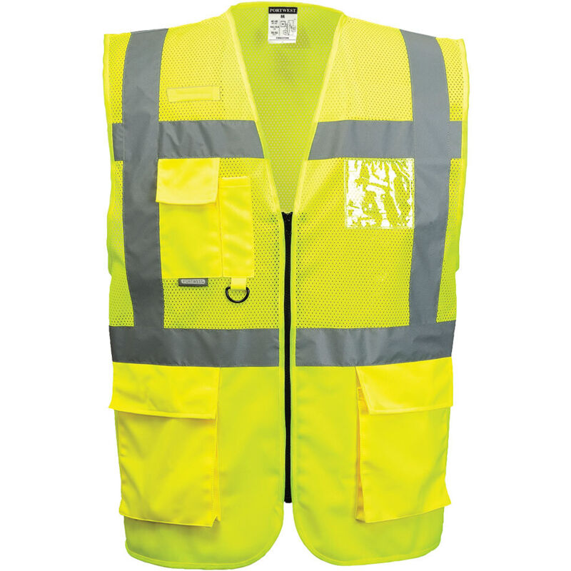foto del prodotto portwest gilet executive madrid in maglia giallo m