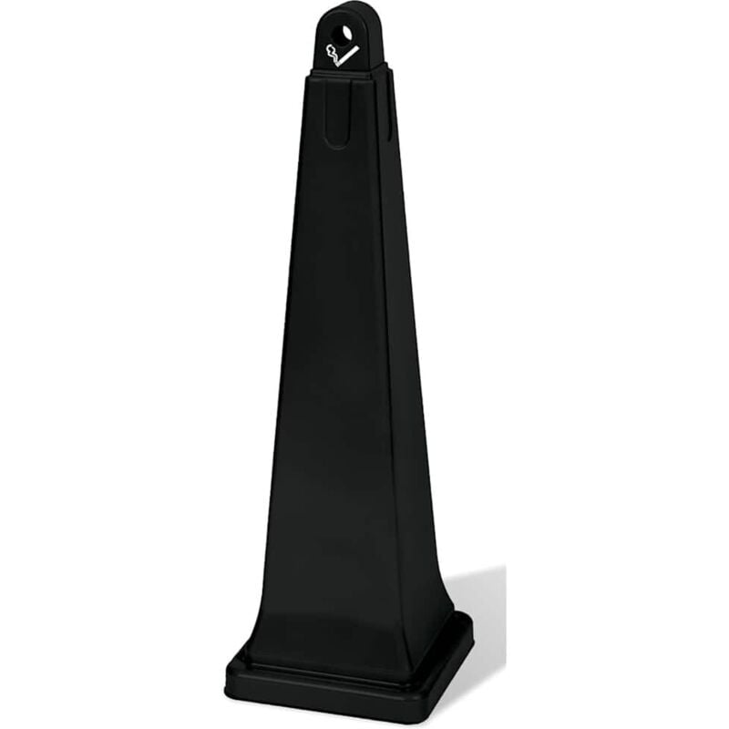 foto del prodotto posacenere da esterno nero rubbermaid