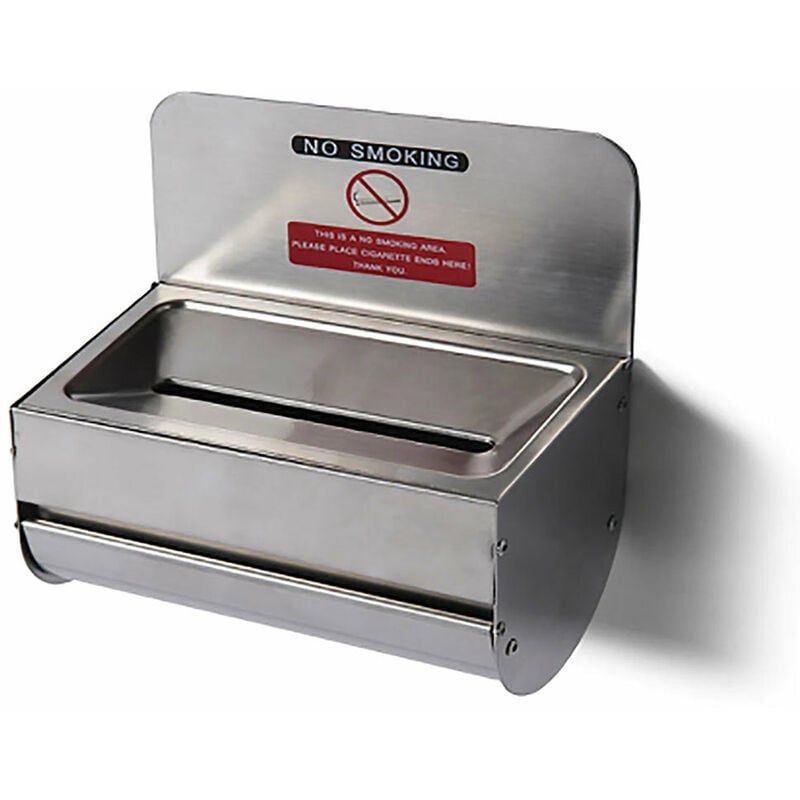 foto del prodotto posacenere da parete 19x11x9,8 cm in acciaio inox