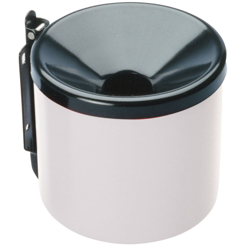 foto del prodotto posacenere da parete autoestinguente per uso interno ed esterno, diametro bianco. 15 cm