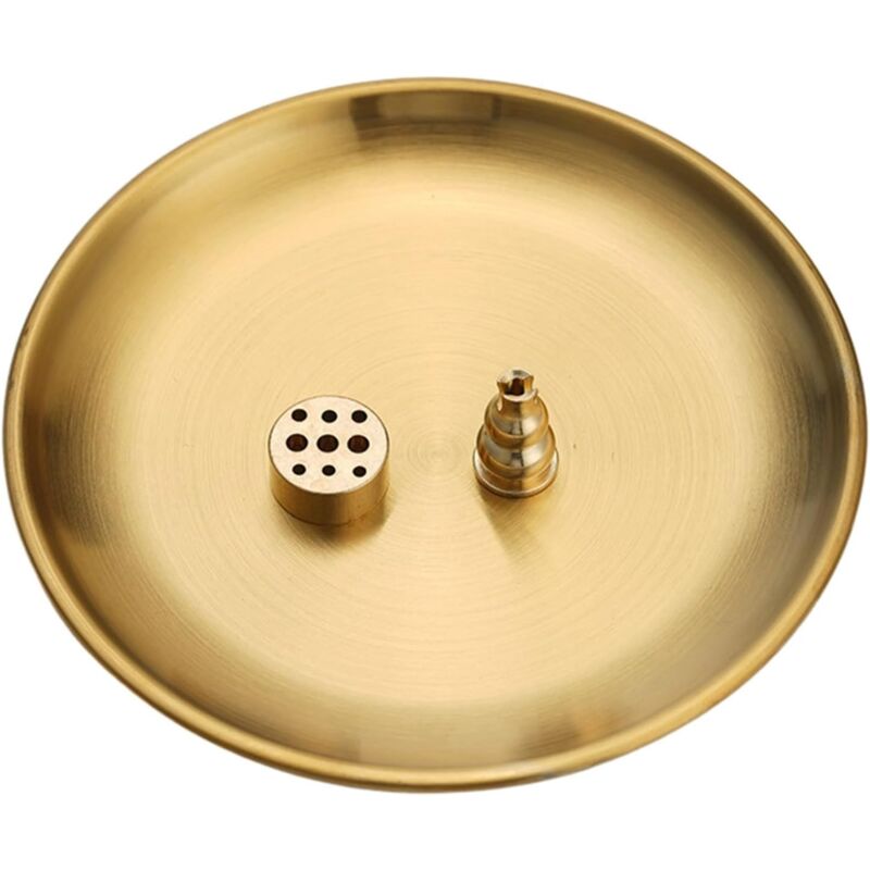 foto del prodotto posacenere in ottone a forma di zucca per porta incenso design 3 in 1 1414 cm sollbry