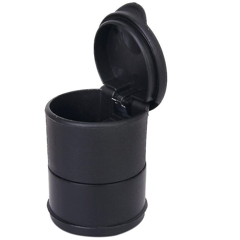 foto del prodotto posacenere in plastica con coperchio per ufficio casa auto nero bebusingoto