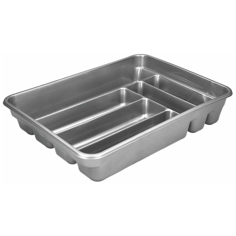 foto del prodotto posate in plastica colore grigio argento oryx 40x30x7 cm.