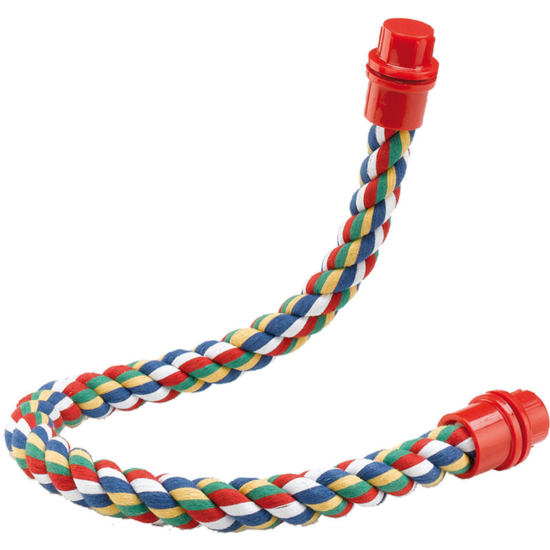 foto del prodotto posatoio pa 4112 posatoio in cotone intrecciato per pappagalli e cacatua. variante pa 4116 misure 2.8 x 75 cm ferplast