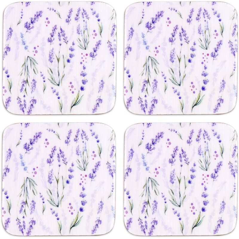 foto del prodotto post di lavanda 4 o sottobicchieri bianco quadrato 1x10x10cm signes grimalt