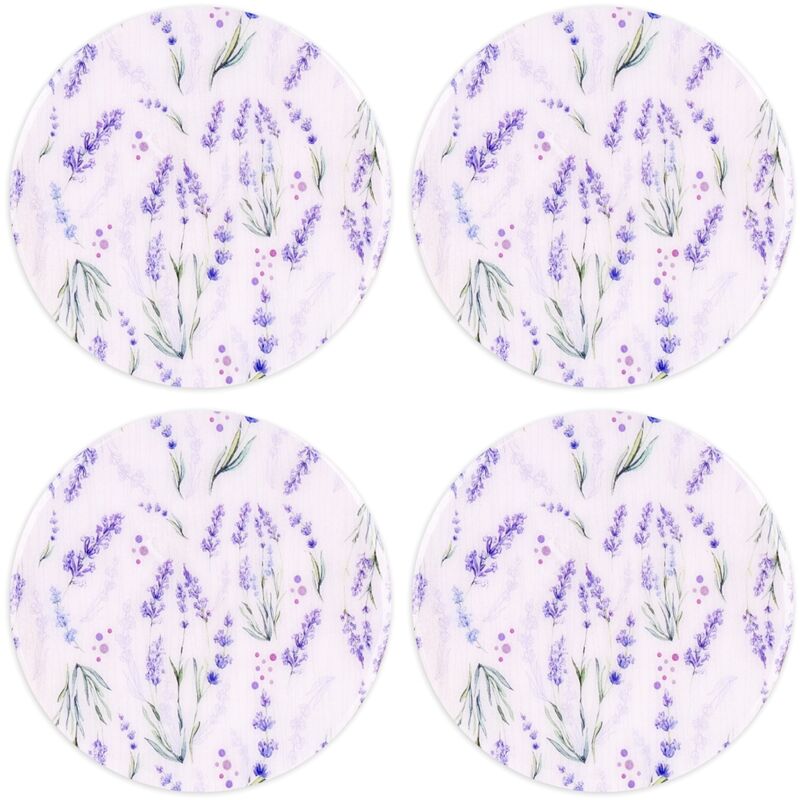 foto del prodotto post di lavanda 4 o sottobicchieri bianco rotondo 1x10x10cm signes grimalt