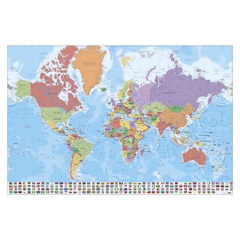 foto del prodotto poster carta del mondo