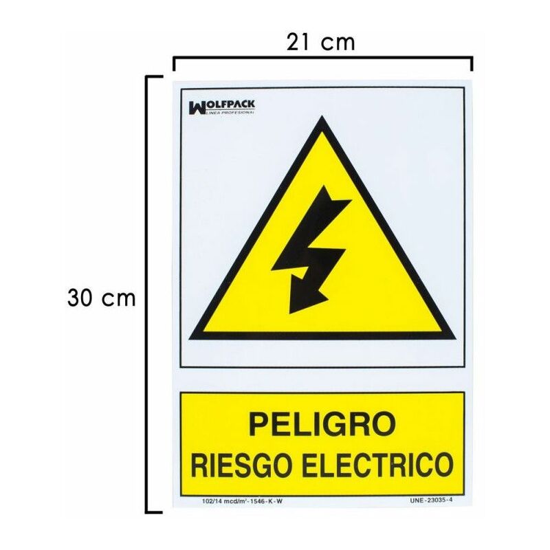 foto del prodotto poster di pericolo elettrico 30x21 cm.