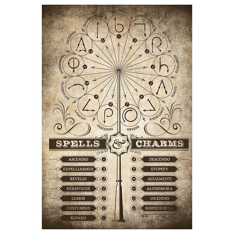 foto del prodotto poster harry potter incantesimi e magie