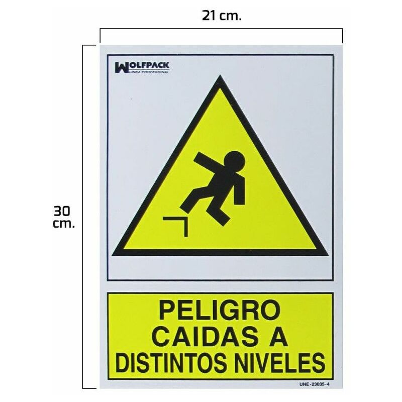 foto del prodotto poster il pericolo cade a diversi livelli 30x21