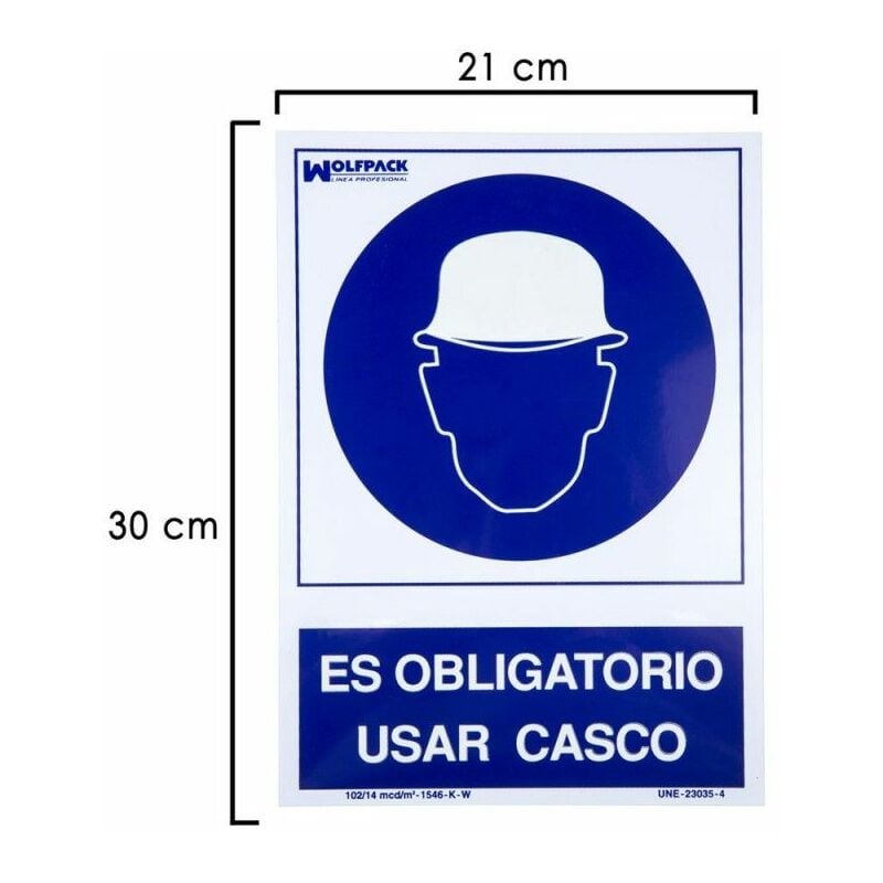 foto del prodotto poster obbligatorio indossare il casco 30x21 cm.