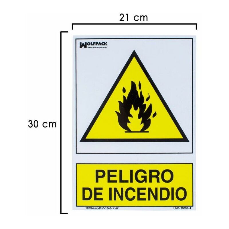 foto del prodotto poster pericolo incendio 30x21 cm.