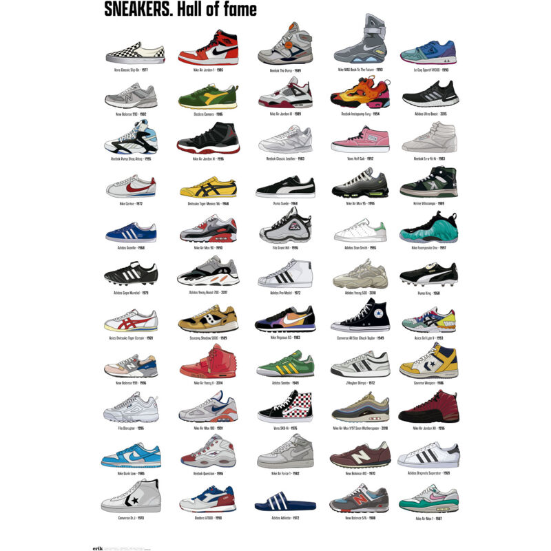 foto del prodotto poster sneakers hall of fame