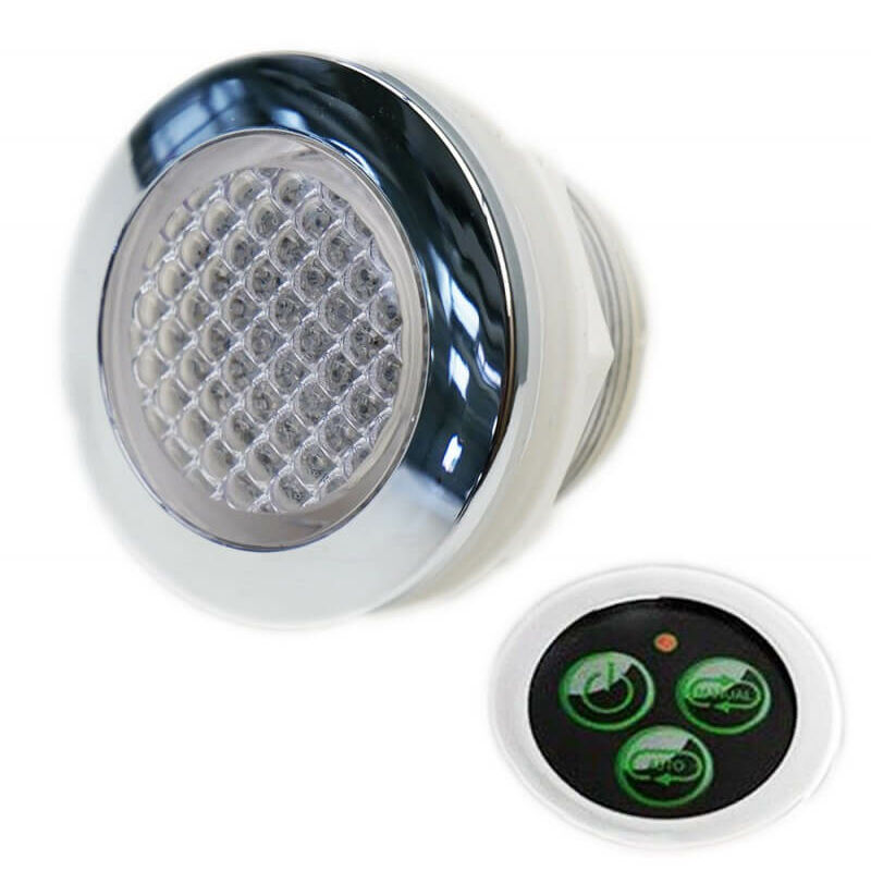 foto del prodotto posto 68mm o rgb ip68 impermeabile incorporata pulsante di controllo e trasformatore per bagno turco e bagno