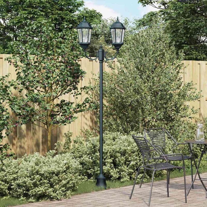 foto del prodotto posto luce da giardino verde scuro alluminio, vetro vidaxl
