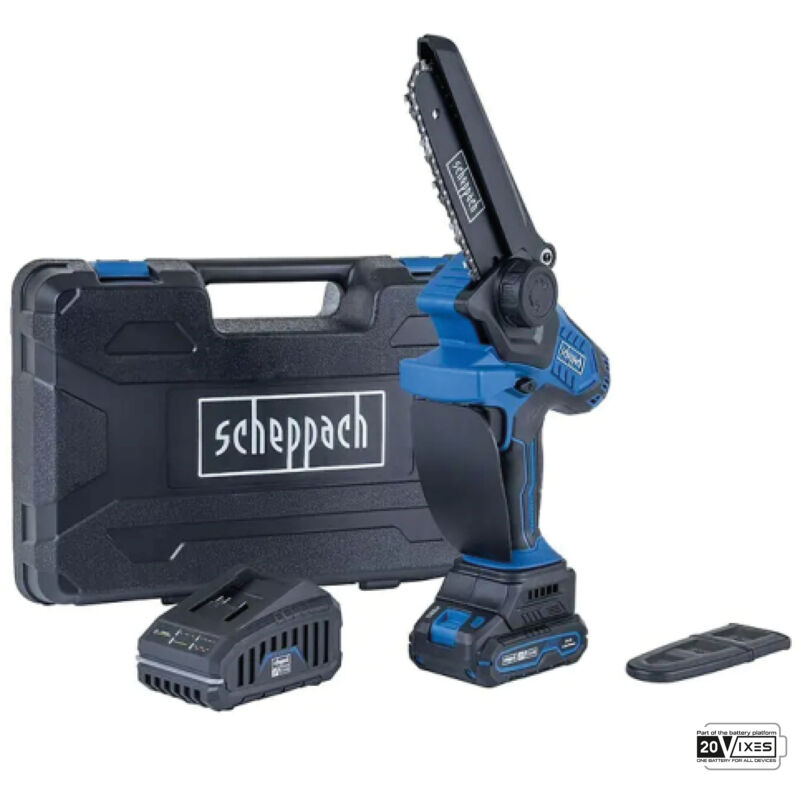 foto del prodotto potatore 20v 153mm batteria 2.0ah caricabatteria ixes e valigetta scheppach