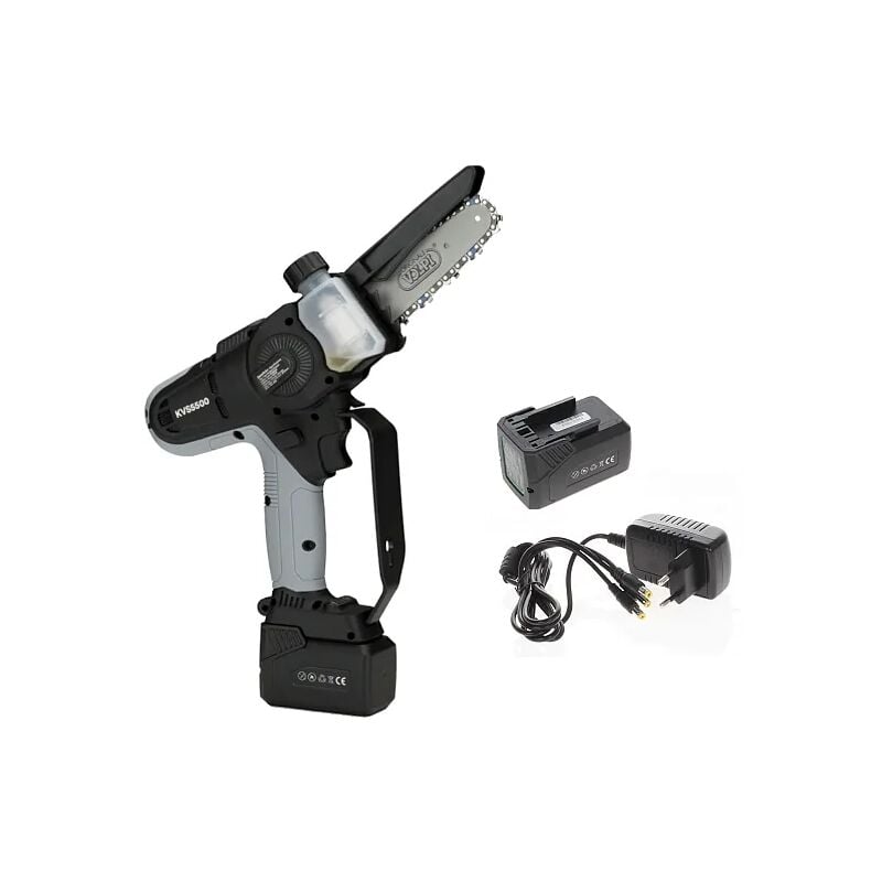 foto del prodotto potatore a batteria volpi kvs5500 con 2 batterie 14,4v 4,0ah barra da 10cm
