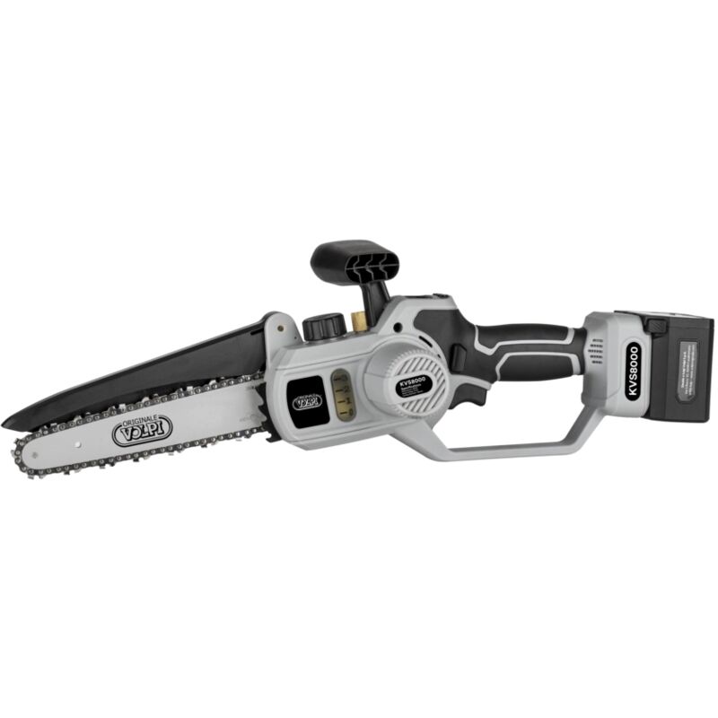 foto del prodotto potatore a catena a batteria volpi kvs8000 barra 19 cm 2 batterie 21,6v 4,0ah