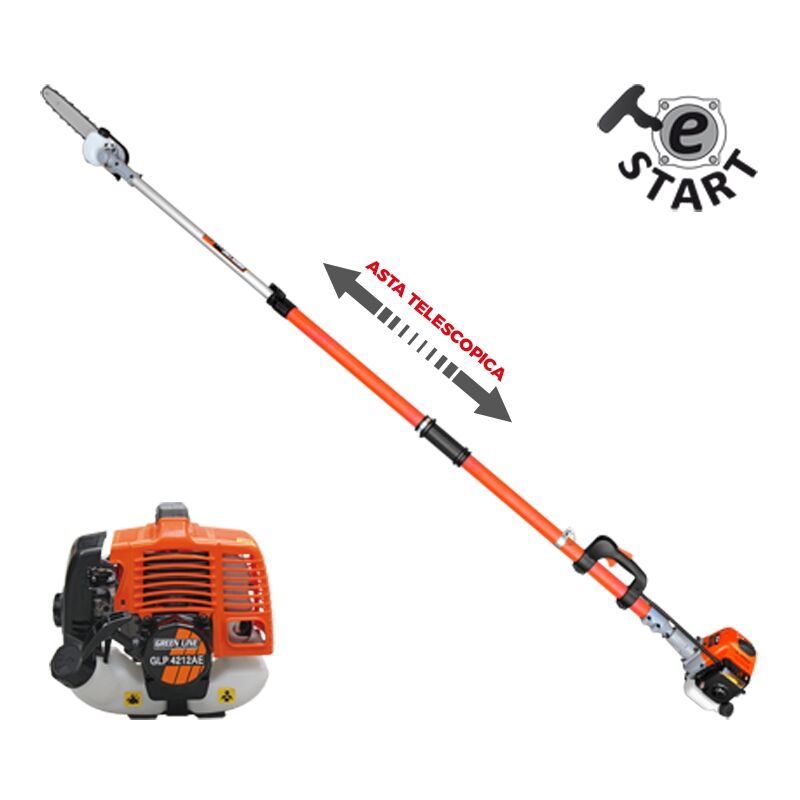 foto del prodotto potatore telescopico green line glp 420 con motore 2 tempi 26cc acc. elettronica