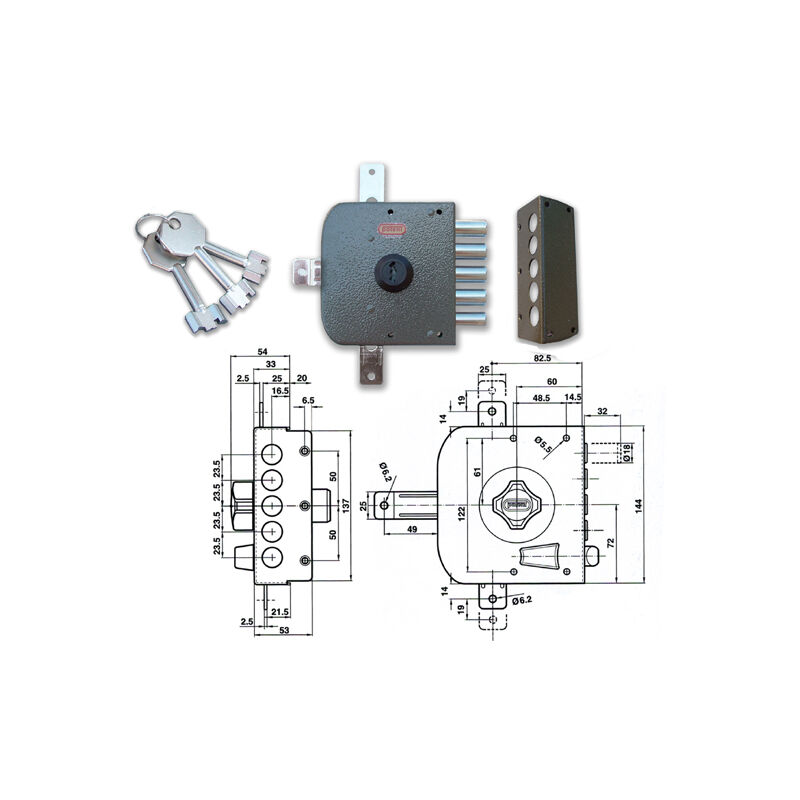 foto del prodotto potent 583 d serratura pompa quint s a dx