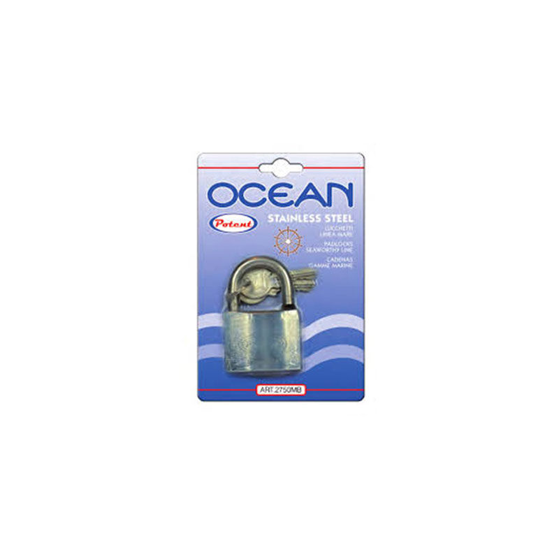 foto del prodotto potent lucchetto ocean 2700mb ottone arco acciaio inox chiavi 2 mm 30 1 pz