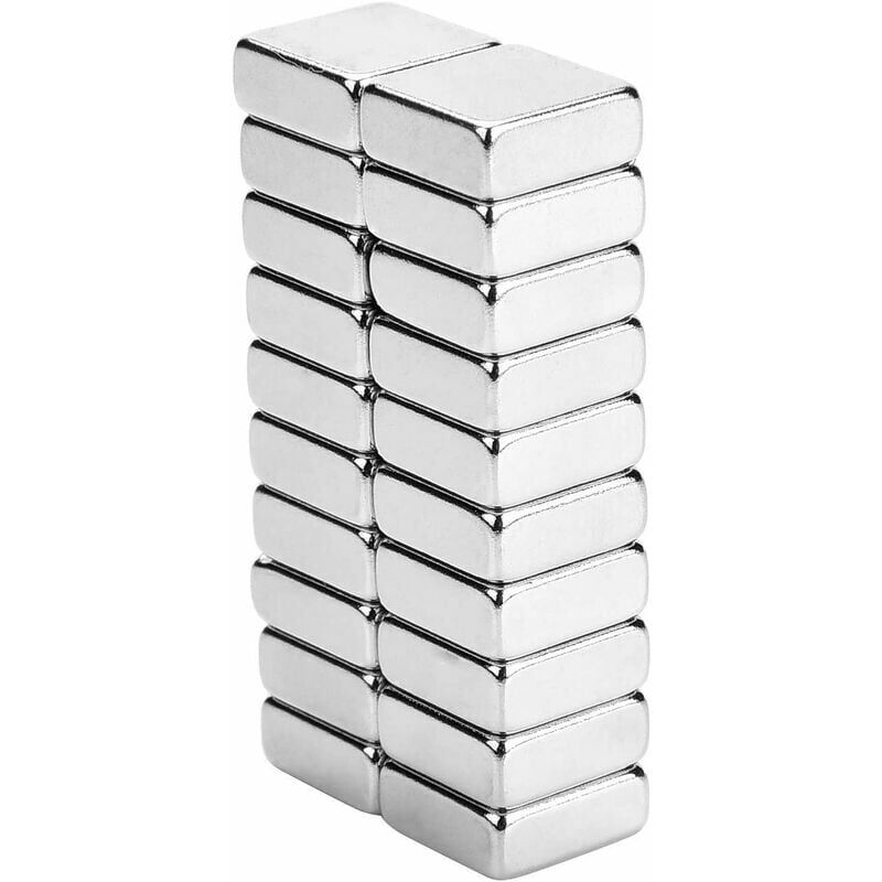foto del prodotto potente magnete al neodimio super resistente per fai da te per pannelli a parete, frigoriferi, lavagne magnete al neodimio quadrato 10x10x4mm 20