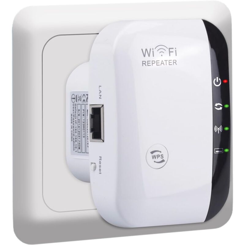 foto del prodotto potente ripetitore wifi amplificatore wifi 2,4 ghz 300 mbps con porta ethernet, amplificatore di segnale di rete wireless wifi extender con funzione