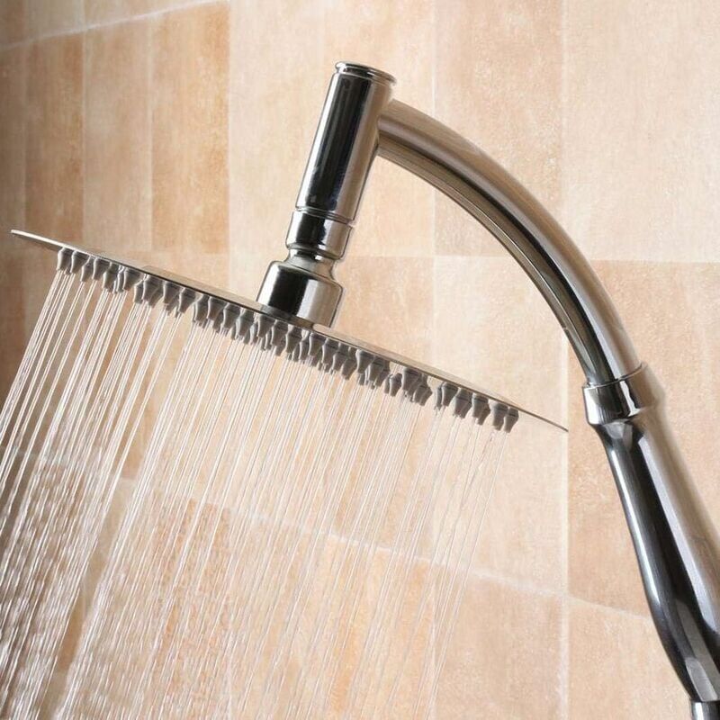 foto del prodotto potente soffione a pioggia soffioni a pioggia ad alta pressione grande soffione a cascata con finitura cromata accessori doccia universali di