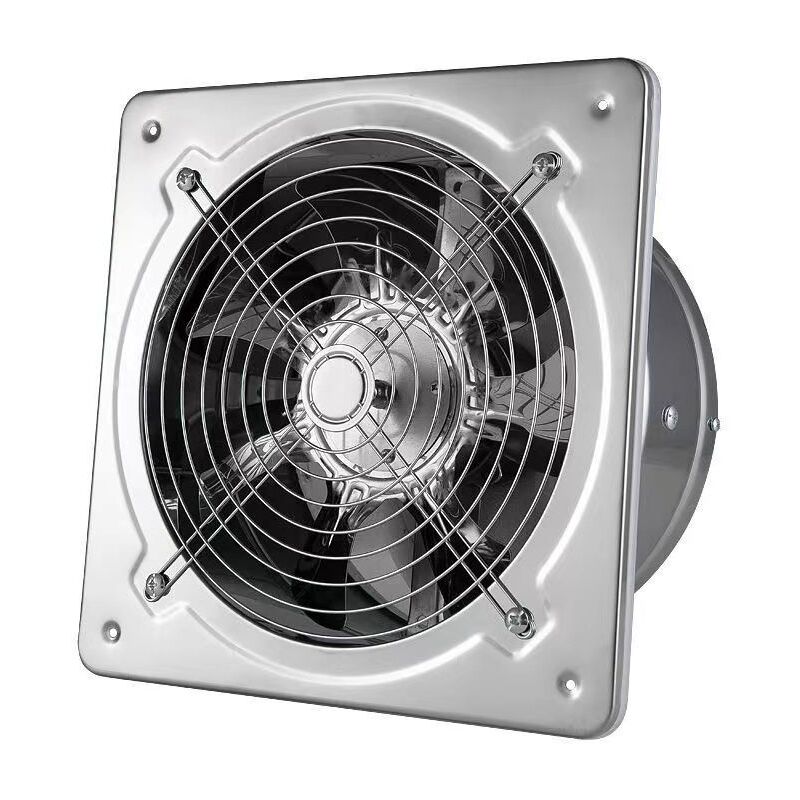 foto del prodotto potente ventilatore da parete estrattore 150mm 525m3 h con valvola di non ritorno in metallo con spina ue per ufficio, soffitta, garage, cucina