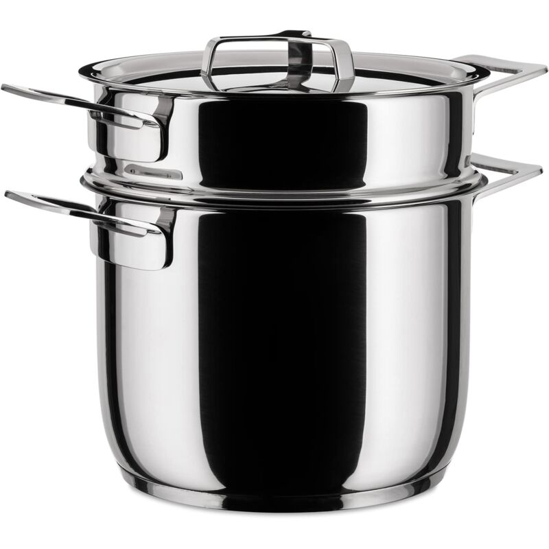 foto del prodotto pots pans pasta set in acciaio inossidabile, argento, 24.77 x 20.32 x 22.23 cm alessi