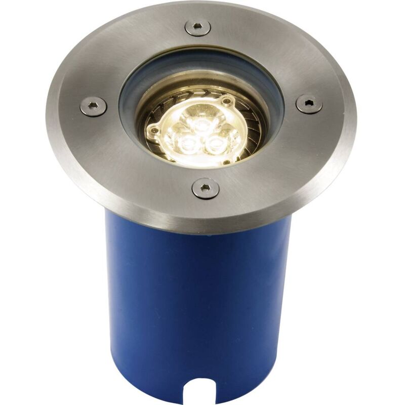 foto del prodotto potsdam 36850 apparecchio da incasso a terra gu10 led monocolore 7 w argento heitronic