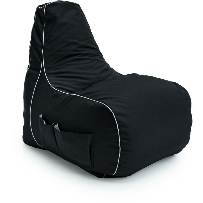 foto del prodotto pouf a sacco per giochi, poltrona pouf con schienale alto e tasche laterali, 83x83x60 cm poltrona a sacco resistente all acqua per interni ed esterni