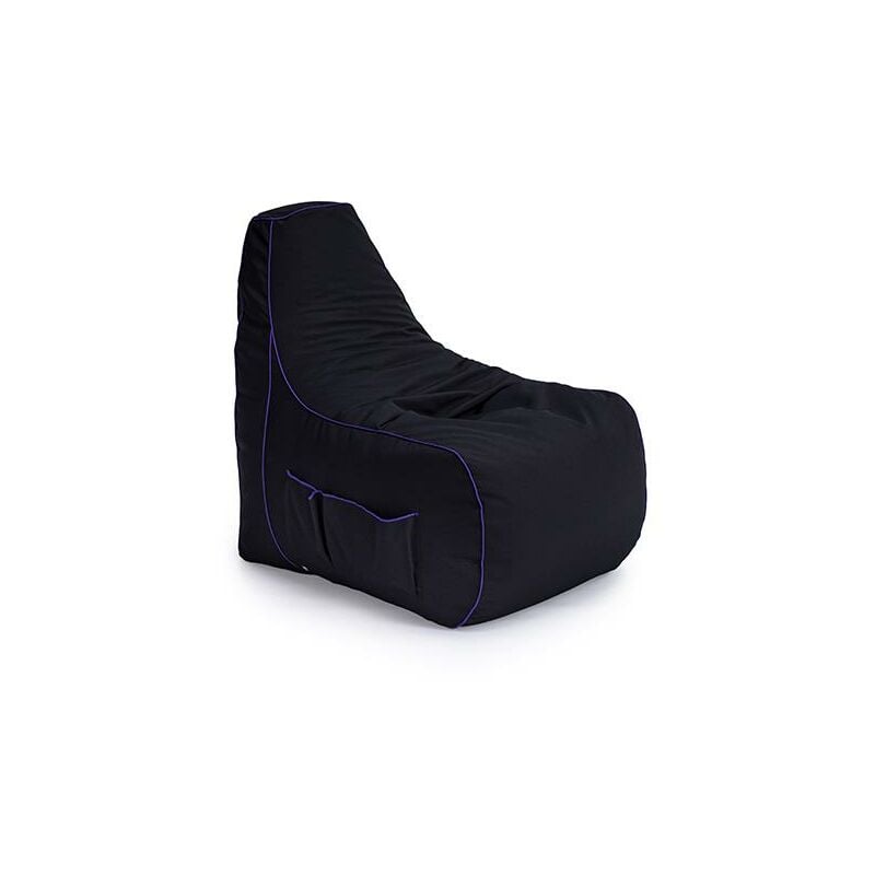 foto del prodotto pouf a sacco per giochi, poltrona pouf con schienale alto e tasche laterali, 83x83x60 cm poltrona a sacco resistente all acqua per interni ed esterni