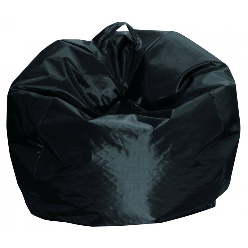 foto del prodotto pouf ascia, poltrona multiuso, poltroncina sacco, pouf poggiapiedi, made in italy, 65x65 h50 cm, nero talamo italia