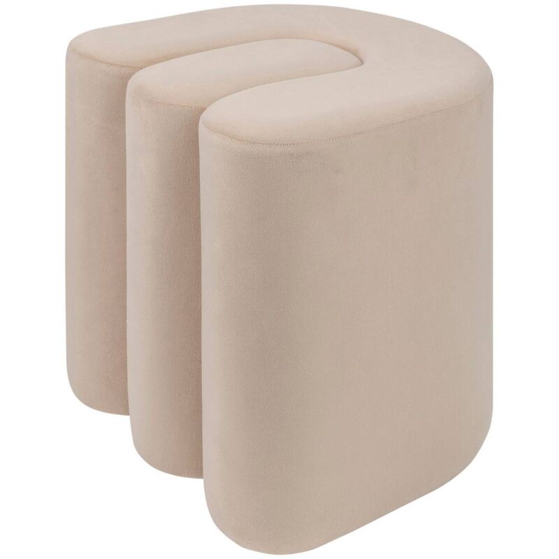 foto del prodotto pouf bolan in velluto beige 40x40cm atmosphera cr ateur d int rieur
