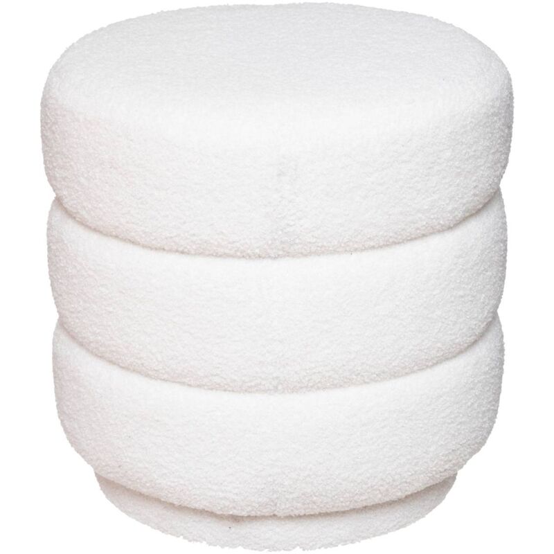 foto del prodotto pouf bouclette sinan bianco atmosphera cr ateur d int rieur