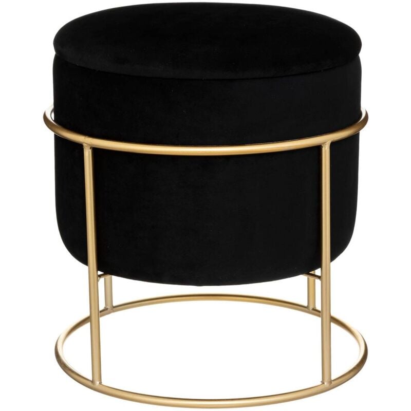 foto del prodotto pouf cassapanca eliane in velluto nero atmosphera cr ateur d int rieur