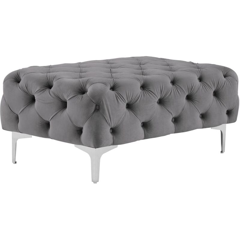 foto del prodotto pouf chesterfield in velluto antracite edwina