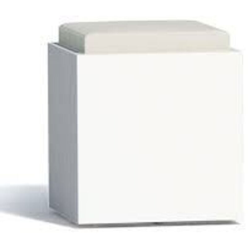 foto del prodotto pouf comfy square grigio chiaro in polimero monacis - cm 40x40x47,5 h