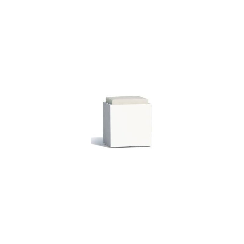 foto del prodotto pouf comfy square in resina monacis h 47,5 cm. vari colori combinazione grigio con top grigio o bianco