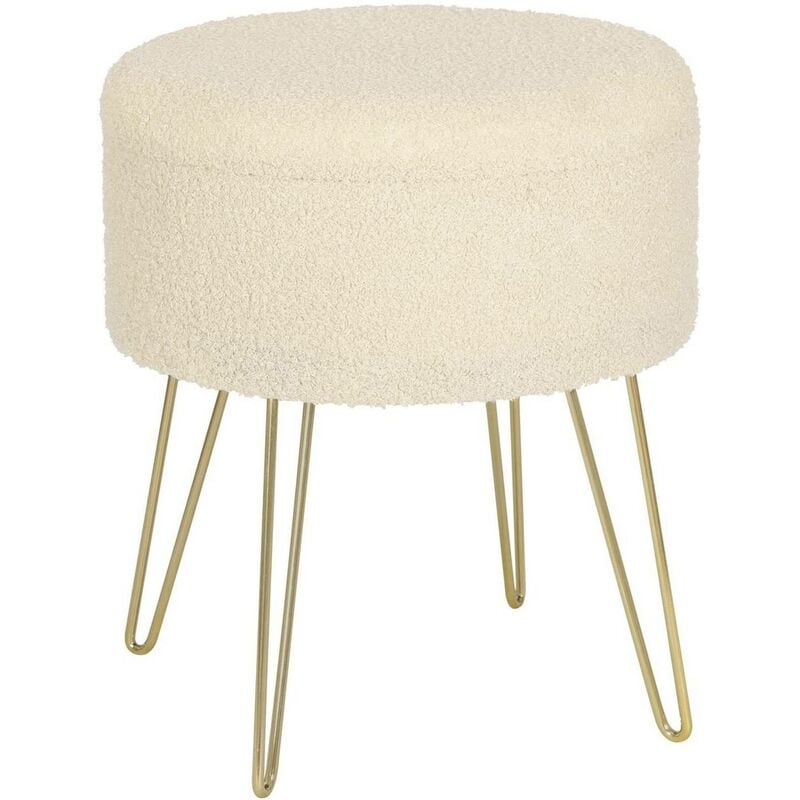 foto del prodotto pouf contenitore 2 in 1 uso sgabello o tavolino in legno e velluto 39x44 beige woltu