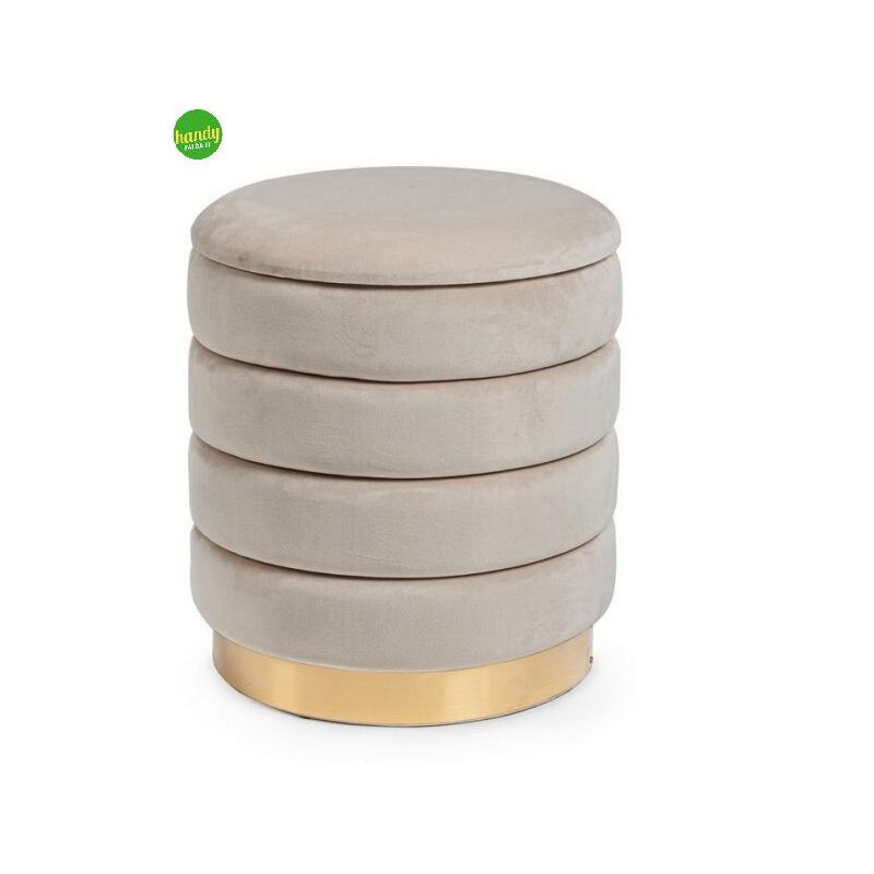 foto del prodotto pouf contenitore bizzotto darina beige tg.l