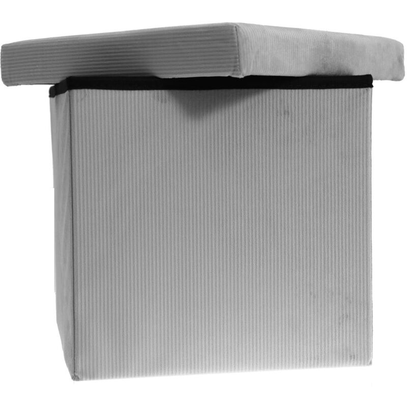foto del prodotto pouf contenitore layla quadrato 38 x 38 cm in colore grigio