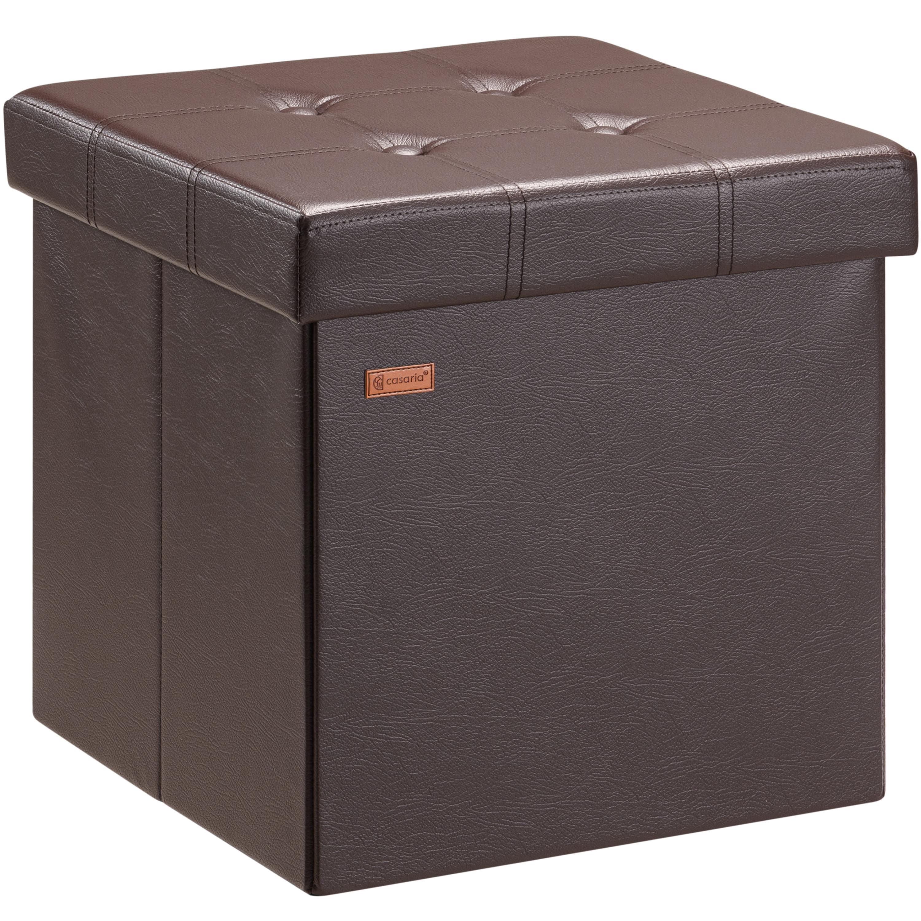 foto del prodotto pouf contenitore marrone 38x38x38cm 40l