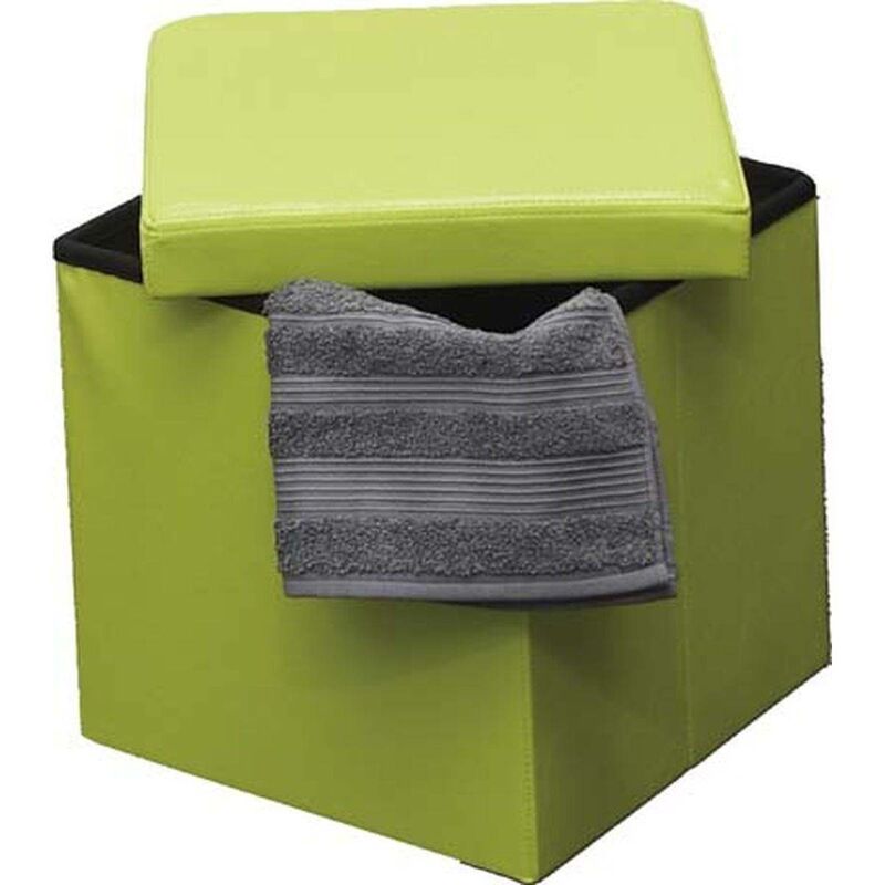 foto del prodotto pouf contenitore pieghevole pu mdf uni anice tendance